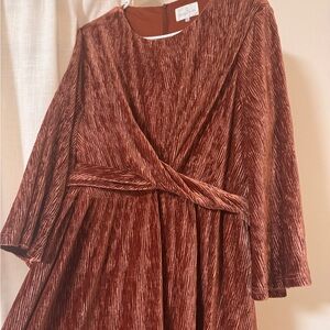 Dainty Jewells Autumn Embers Textured Dress